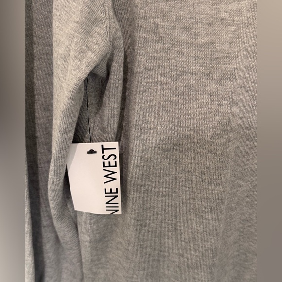 NWT Women's Nine West Essential Cardigan Light Grey size large - Picture 5 of 9